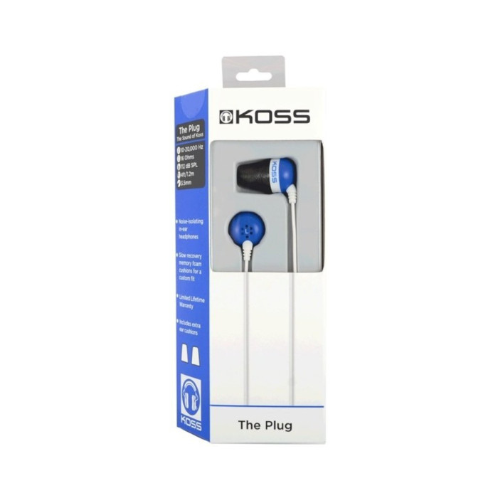 Навушники Koss The Plug Noise Isolating Blue (196544.101)