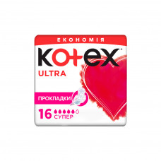 Гігієнічні прокладки Kotex Ultra Super 16 шт. (5029053542652)