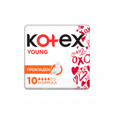 Гігієнічні прокладки Kotex Young Normal 10 шт. (5029053542881)