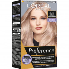 Фарба для волосся L'Oreal Paris Preference 8.12 - Аляска світло-русявий попелястий бежевий (3600523948581)