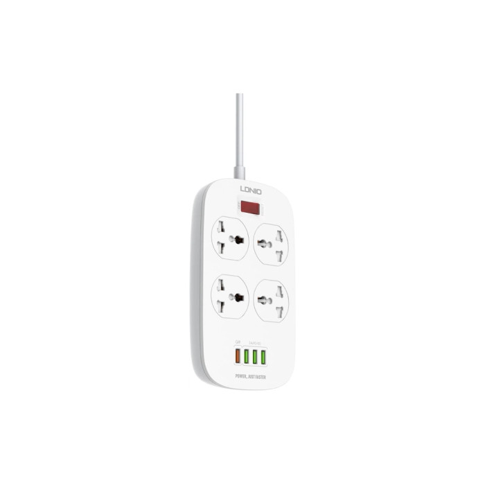 Мережевий фільтр живлення LDNIO SC4407Q 4роз. 4USB 2м (SC4407Q)