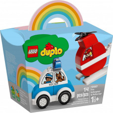 Конструктор LEGO DUPLO Пожежний вертоліт і поліц. машина (10957)