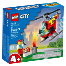 Конструктор LEGO City Пожежний гелікоптер 53 деталі (60318)