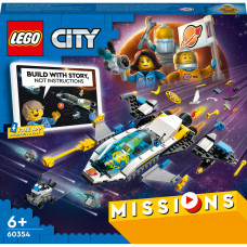 Конструктор LEGO City Missions Місії дослідження Марсу на космічному кораблі 298 деталей (60354)