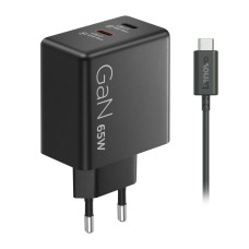 Блок живлення до ноутбуку Lenovo Dual USB-C 65W GaN Charger (40AW065BEU)