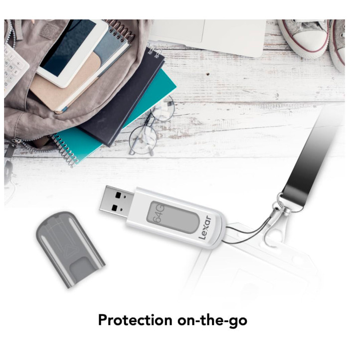 USB флеш накопичувач Lexar 64GB V100 USB 3 (LJDV100-64GABGY)