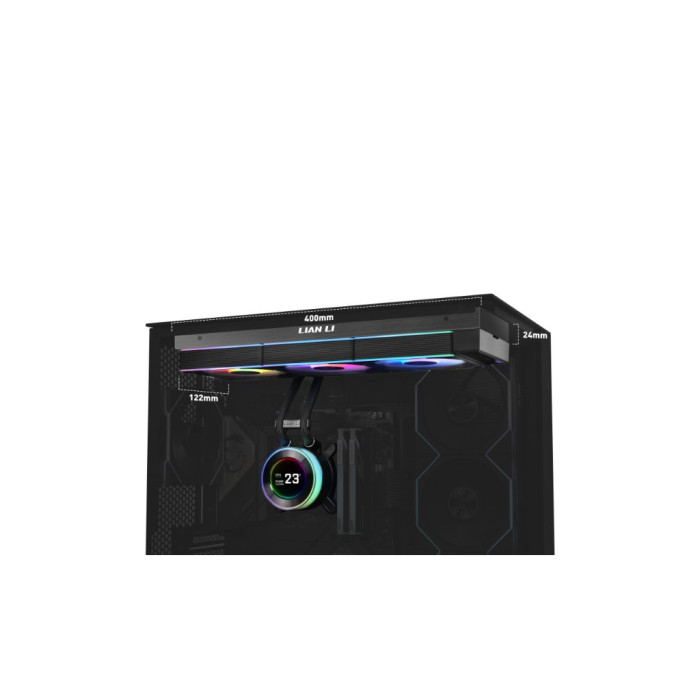 Система рідинного охолодження Lian Li HydroShift II LCD-C 360TL, Black (G89.GHS2LCD36TB.00)