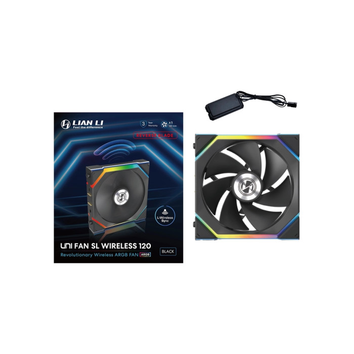 Кулер до корпусу Lian Li Uni Fan SL WIRELESS Reverse, 120-1, B (G99.12RSL1W1B.00)