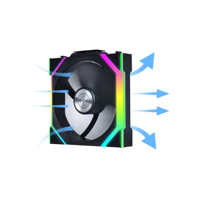 Кулер до корпусу Lian Li Uni Fan SL WIRELESS 120-3, Black (G99.12SL1W3B.00)