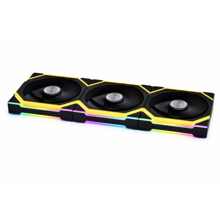 Кулер до корпусу Lian Li UNI Fan SL WIRELESS LCD 120-3, Black (G99.12SLLCD1W3B.00)