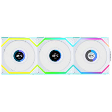 Кулер до корпусу Lian Li UNI Fan SL WIRELESS LCD 120-3, White (G99.12SLLCD1W3W.00)