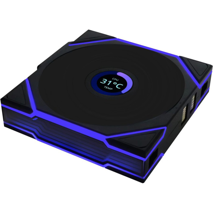 Кулер до корпусу Lian Li UNI Fan TL WIRELESS LCD 120-1, Black (G99.12TLLCD1W1B.00)