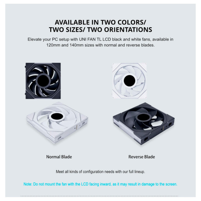 Кулер до корпусу Lian Li TLLCD 120-3, White Cooler (G99.12TLLCD3W.00)