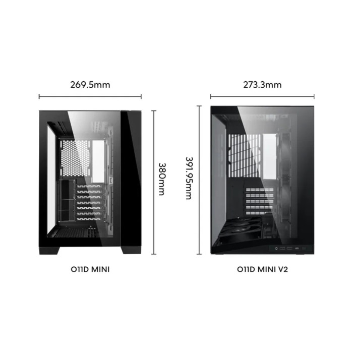 Корпус для ПК Lian Li O11 Dynamic Mini V2, Black (G99.O11DMIV2X.00)