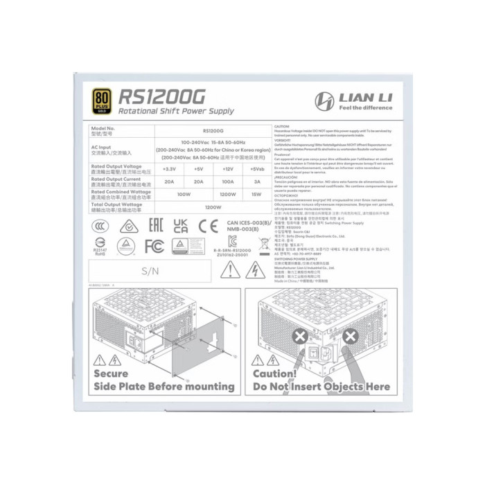 Блок живлення Lian Li 1200W RS Gold (G9P.RS1200G.WH00.EU)