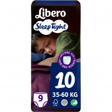 Підгузок Libero Sleep Tight Розмір 10 (35-60 кг) 9 шт (7322541180816)