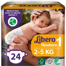 Підгузок Libero New Born 1 2-5 кг 24 шт (7322541197562)