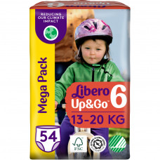 Підгузок Libero Up&Go Розмір 6 (13-20 кг) 54 шт (7322541743004)