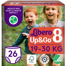 Підгузок Libero Up&Go Розмір 8 (19-30 кг) 26 шт (7322541743448)