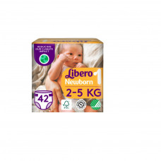 Підгузок Libero Newborn Розмір 1 (2-5 кг) 42 шт (7322541884004)