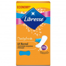 Щоденні прокладки Libresse Dailyfresh Normal в индивидуальной упаковке 64 шт (7322540758214)