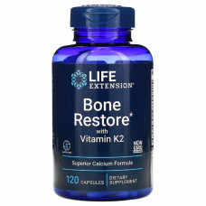 Вітамінно-мінеральний комплекс Life Extension Відновлення Кістей + К2, Bone Restore with Vitamin K2 120 Ка (LEX-17271)