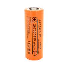 Акумулятор 26700 Li-Ion 5000mah 5100-5200mah, 3.7V (2.75-4.2V), Orange Liitokala (Lii-52S)