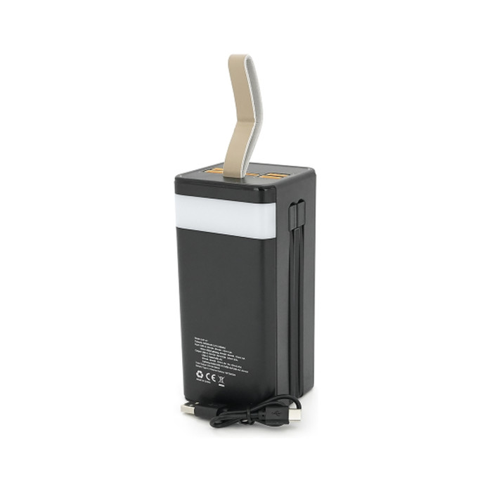 Батарея універсальна Linkage 50000mAh, Solar, 22.5W, cables Туре-С+Lighting, Black (LKP-47)