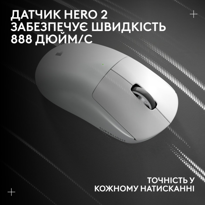 Мишка Logitech G Pro X Superlight 2 Lightspeed Wireless White (910-006638)