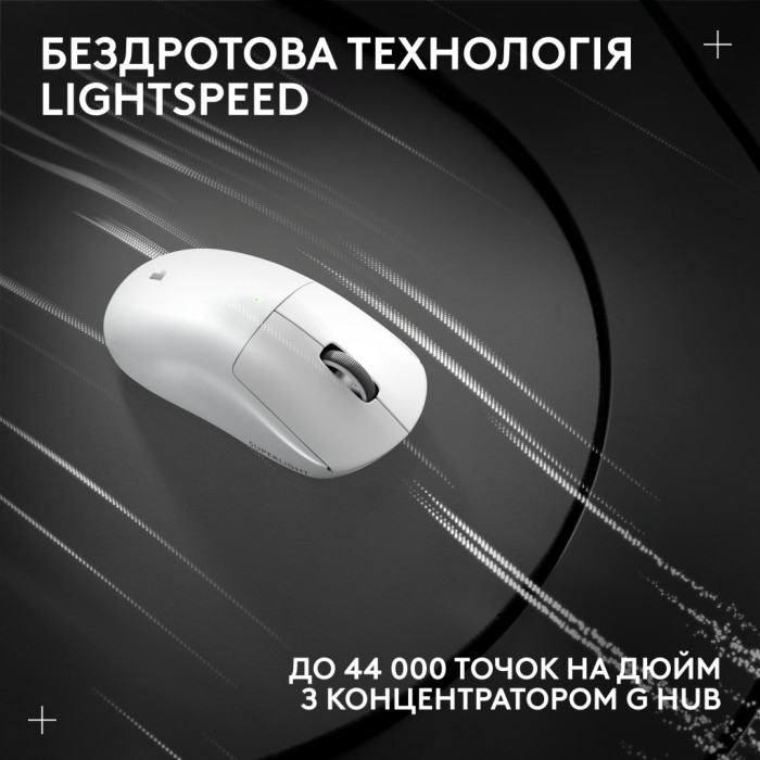 Мишка Logitech G Pro X Superlight 2 Lightspeed Wireless White (910-006638)