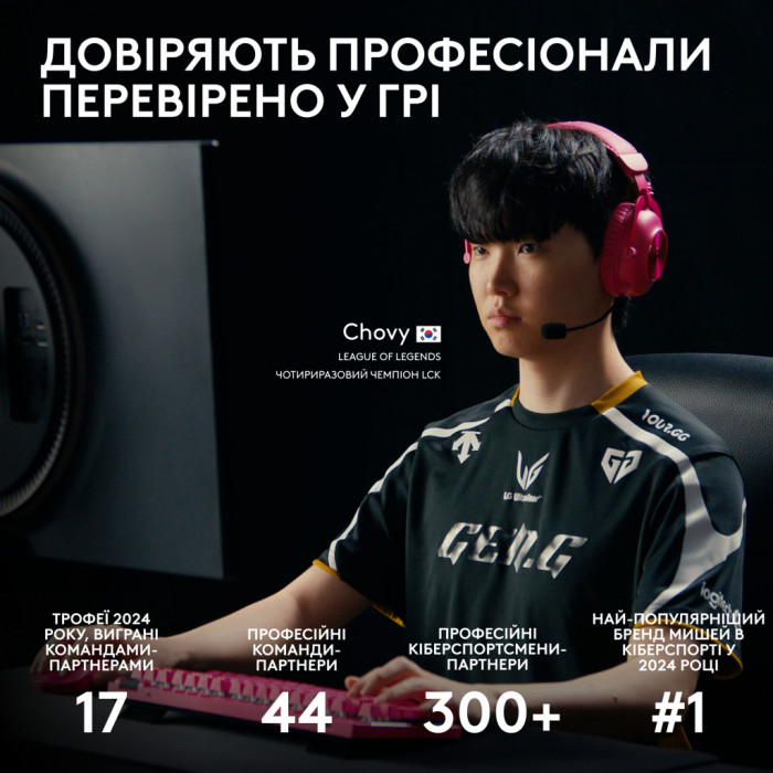 Мишка Logitech G Pro X Superlight 2 Lightspeed Wireless Magenta (910-006797)