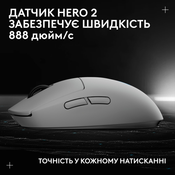 Мишка Logitech G Pro 2 Lightspeed Wireless White (910-007302)