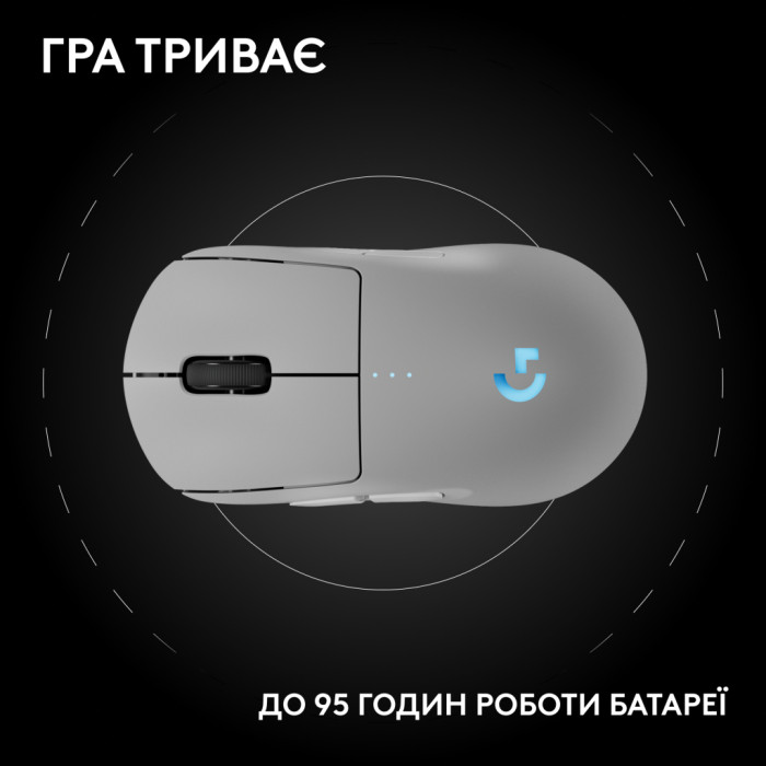 Мишка Logitech G Pro 2 Lightspeed Wireless White (910-007302)