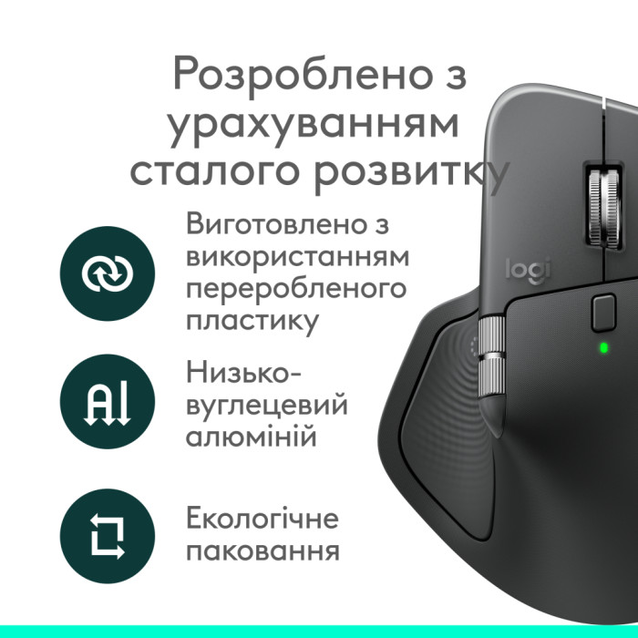 Мишка Logitech MX Master 4 for Business Wireless/Bluetooth Graphite (910-007617)