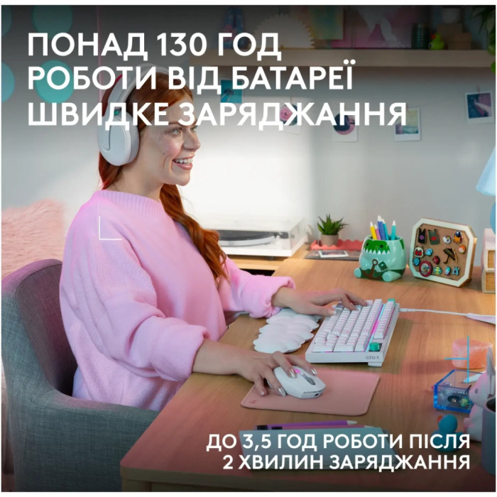 Мишка Logitech G305 X Superlight Wireless White (910-007747)