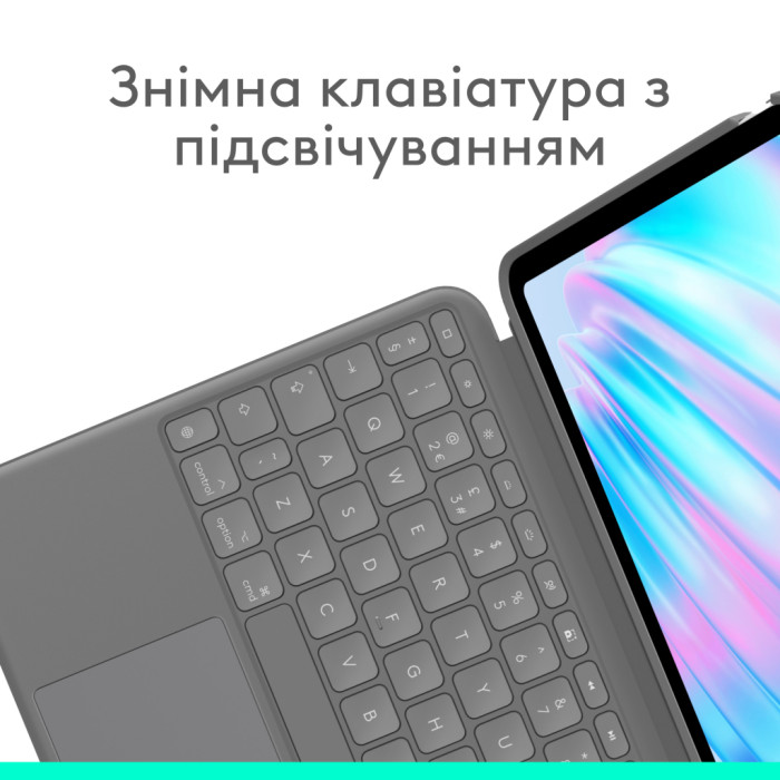 Чохол до планшета Logitech Combo Touch for iPad Air 13-inch (M2) OXFORD GREY - US (920-012618)
