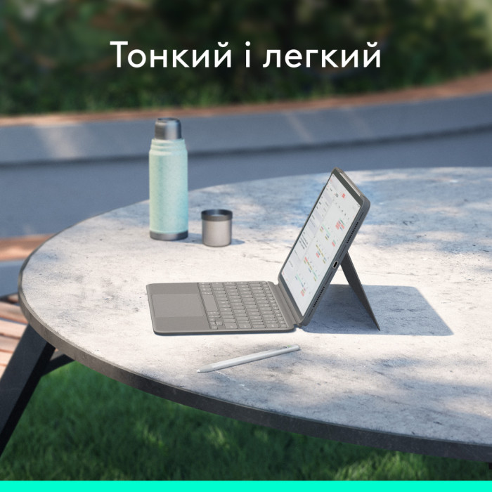 Чохол до планшета Logitech Combo Touch for iPad Air 13-inch (M2) OXFORD GREY - US (920-012618)