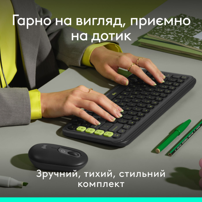 Комплект Logitech POP Icon Combo Bluetooth UA Graphite (920-013156)