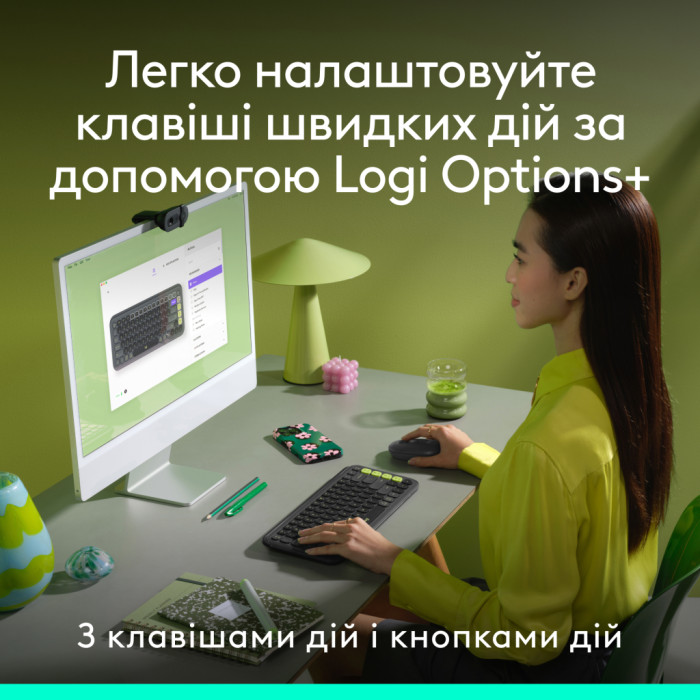 Комплект Logitech POP Icon Combo Bluetooth UA Graphite (920-013156)
