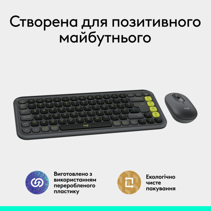 Комплект Logitech POP Icon Combo Bluetooth UA Graphite (920-013156)