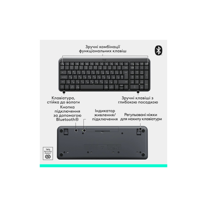 Комплект Logitech MK250 Bluetooth UA Graphite (920-013823)