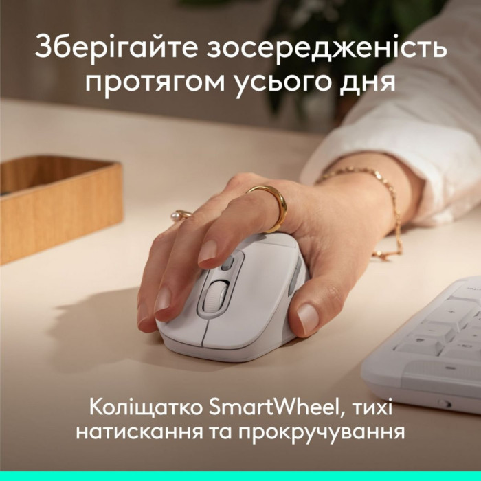 Комплект Logitech Signature Comfort Plus MK880 Wireless/USB-C UA Off-White (920-014033)
