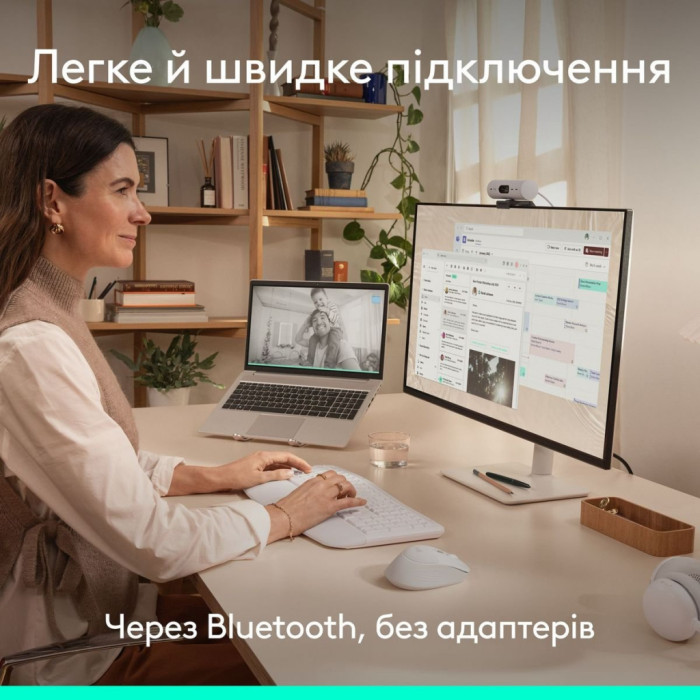 Комплект Logitech Signature Comfort Plus MK880 Wireless/USB-C UA Off-White (920-014033)