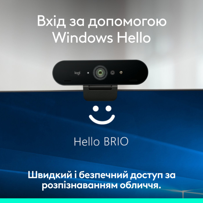 Веб-камера Logitech Brio 4K Ultra HD Graphite (960-001718)