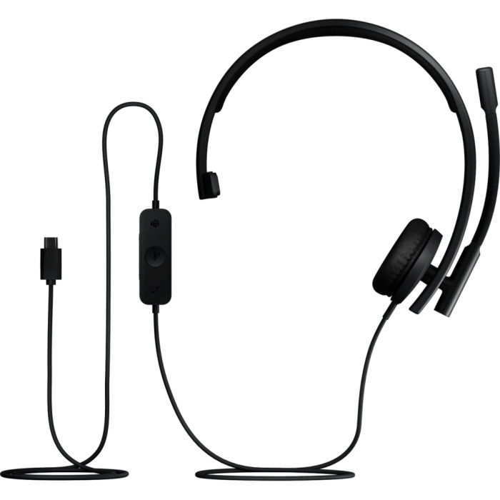 Навушники Logitech H570e Corded for Business Mono Teams USB-C Black (981-001427)
