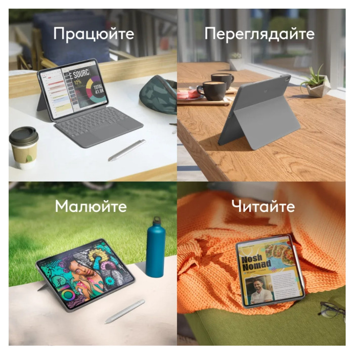 Чохол до планшета Logitech Combo Touch for iPad Air 11-inch M2 (L920-012636)