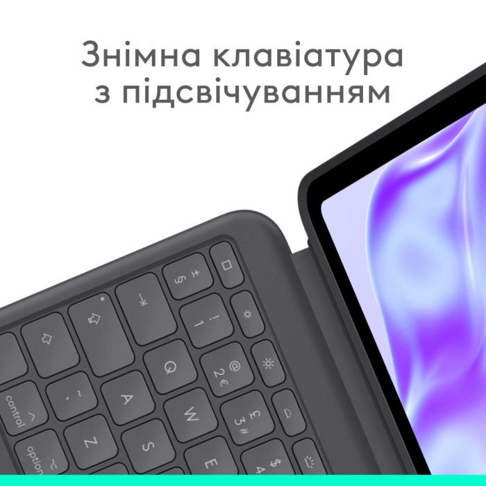 Чохол до планшета Logitech Combo Touch for iPad Pro 11-inch (M4) GRAPHITE - US (L920-012831)
