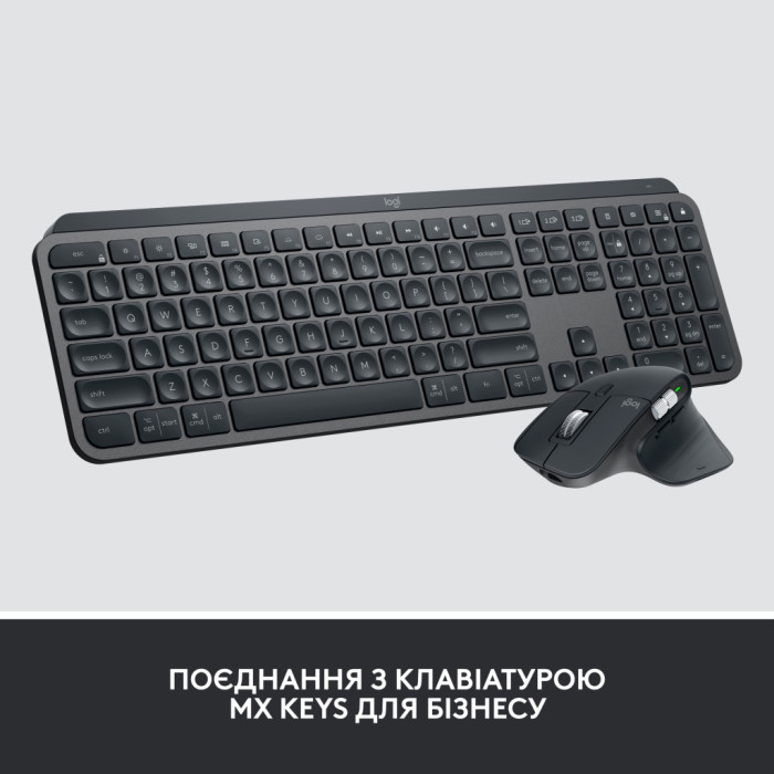 Мишка Logitech MX Master 3S Performance for Business Wireless/Bluetooth + Mouse Pad Studio Series Graphite (MX910-006582)