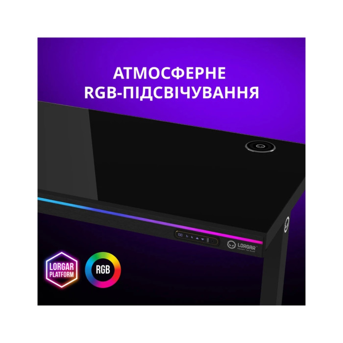 Комп'ютерний стіл Lorgar PRO 80G Glass Black (LRG-DP80G)