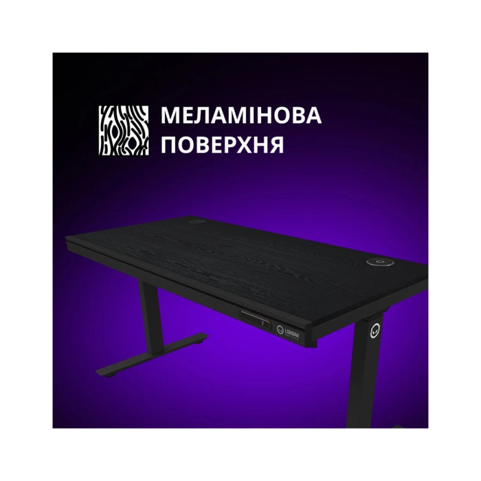 Комп'ютерний стіл Lorgar PRO 80G Glass Black (LRG-DP80G)